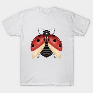 Red ladybug digital drawing T-Shirt